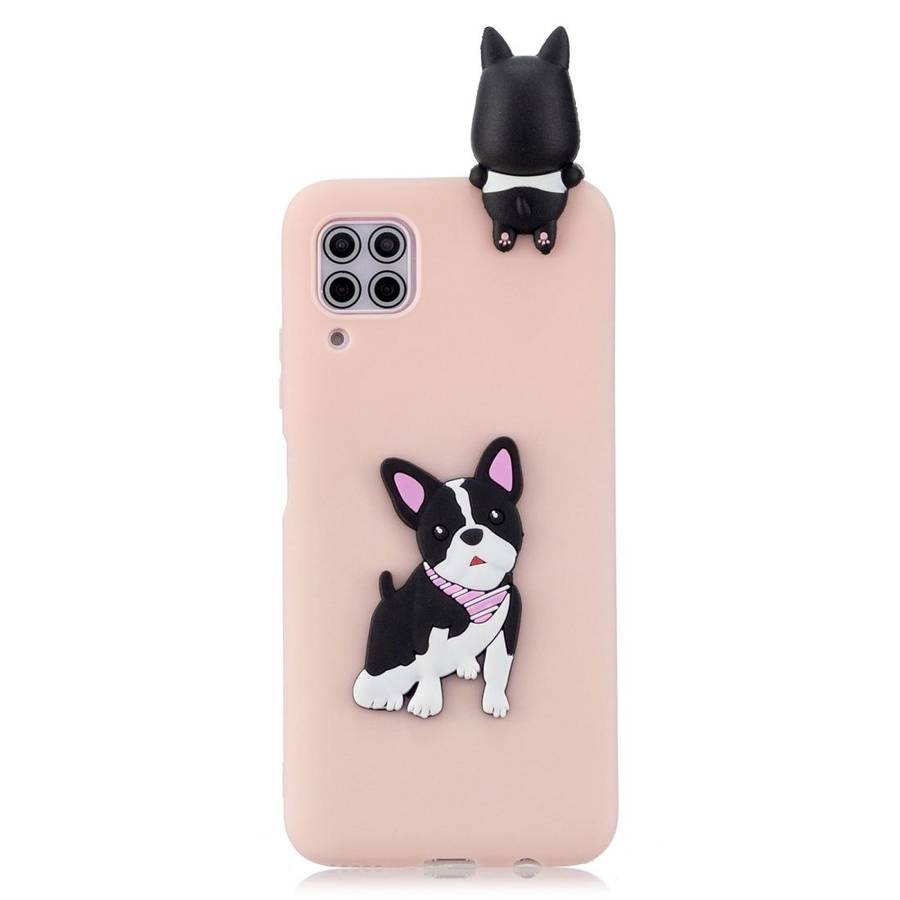 For Huawei P40 Lite Shockproof 3D Lying Cartoon TPU Protective Case(Cute Dog)