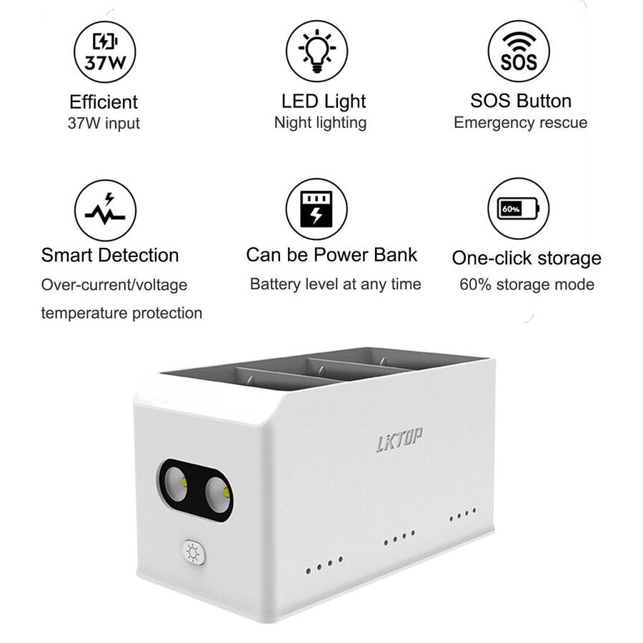 For DJI Mini 4 Pro / Mini 3 Pro Drone LKTOP 37W Two Way Charging Hub