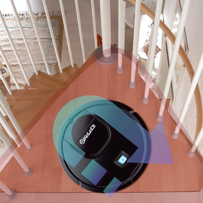 KeleDi Mini Smart Sweeping Robot Mop & Suck 2 In 1 Automatic Cleaning Machine(White)