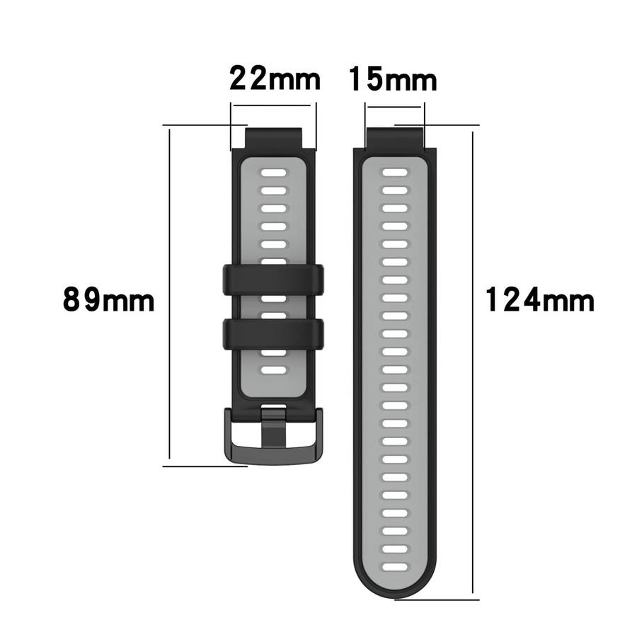 For Garmin Forerunner 735 / 735XT Two-Color Silicone Watch Band(Teal+Grey)