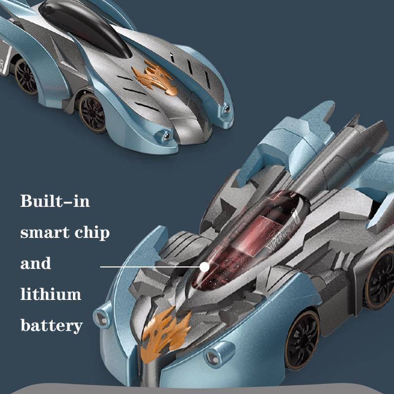 Remote Control Wall Climbing Car Mini Electric Remote Control Car Children Toy(Blue Break Handle ...