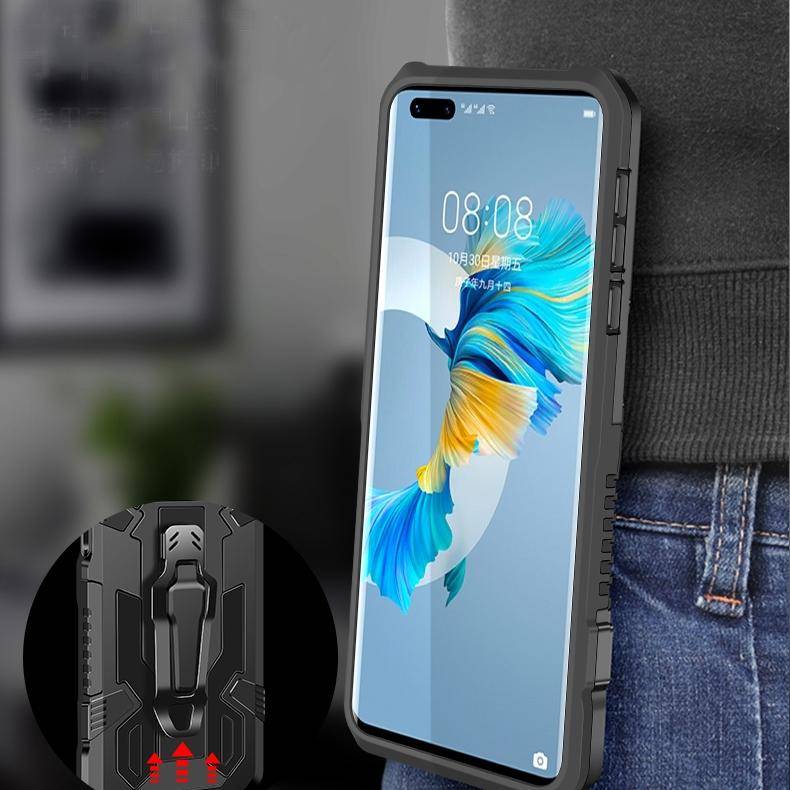 For Huawei Mate 40 Pro Machine Armor Warrior Shockproof PC + TPU Protective Case(Coffee)