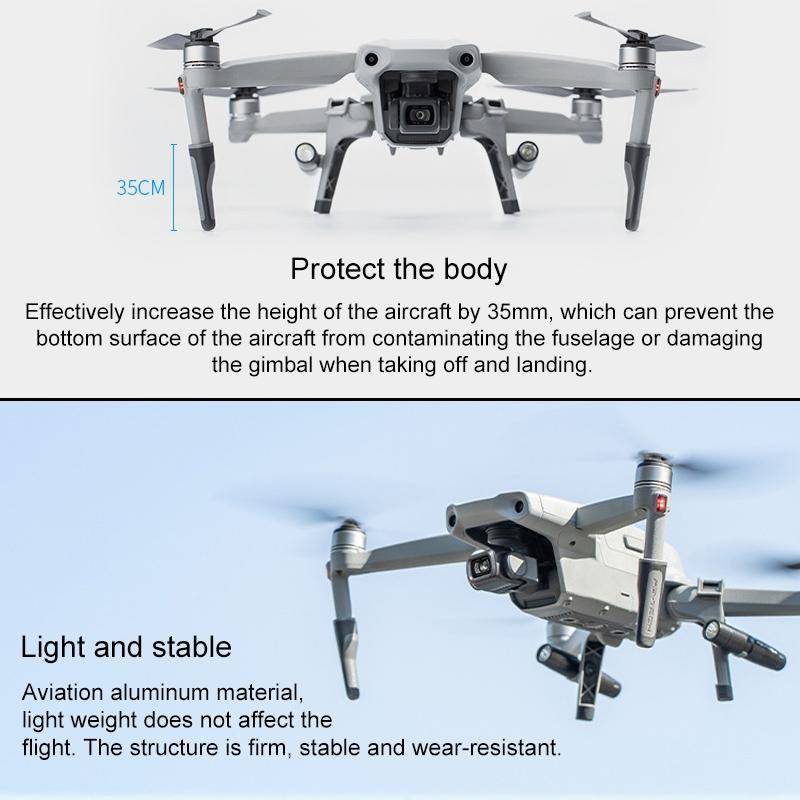 PGYTECH P-16A-038 Portable Heightened Landing Gear Extensions Rack LED Headlamp Set for DJI Mavic...