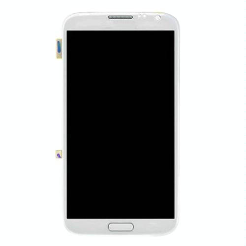Original LCD Display + Touch Panel with Frame for Galaxy Note II / N7100(White)
