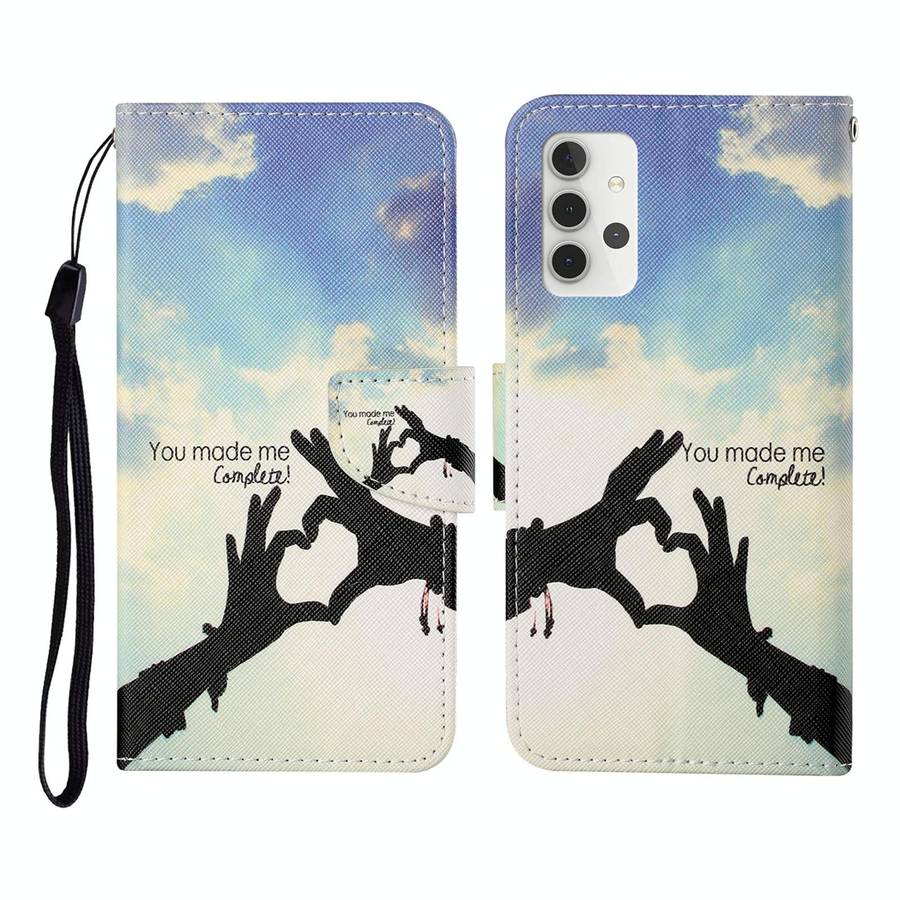 For Samsung Galaxy A32 5G Colored Drawing Pattern Horizontal Flip Leather Case with Holder & Card...