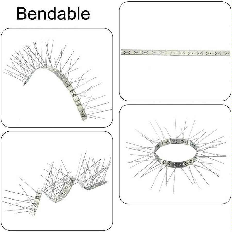 10 Sets 25cm Long Stainless Steel Bird Repellent Thorn Anti-cat Thorn Bird Device