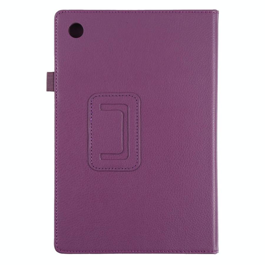 For Samsung Galaxy Tab A8 10.5 2021 Litchi Texture Solid Color Leather Tablet Case(Purple)