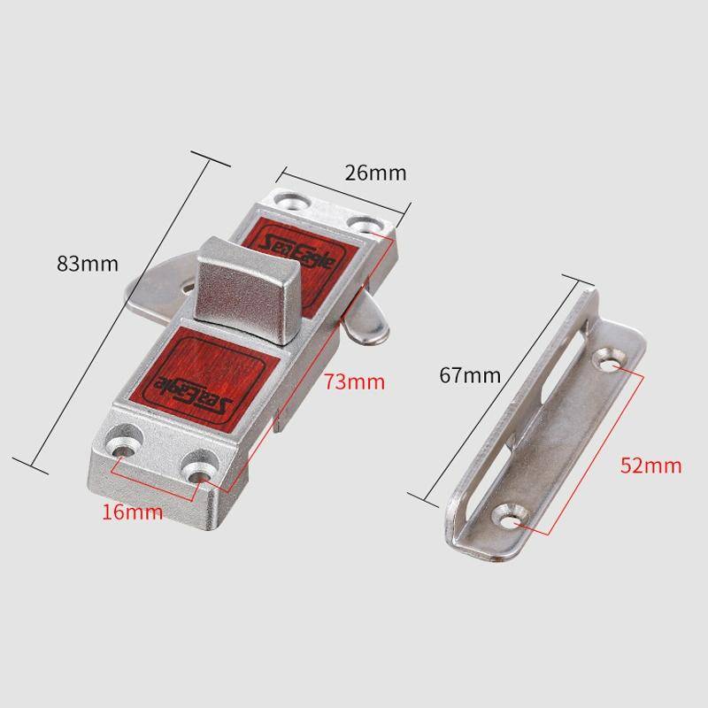 Zinc Alloy Slot-free 90 Degrees Right Angle Migration Door Hook Lock