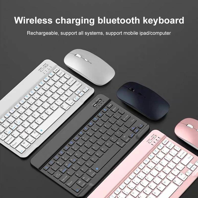 YS-001 9.7-10.1 Inch Tablets Phones Universal Mini Wireless Bluetooth Keyboard, Style:with Blueto...