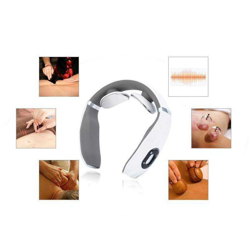 Cervical Vertebra Massager Charging Intelligent Pulse Physiotherapy Instrument Electromagnetic Vi...