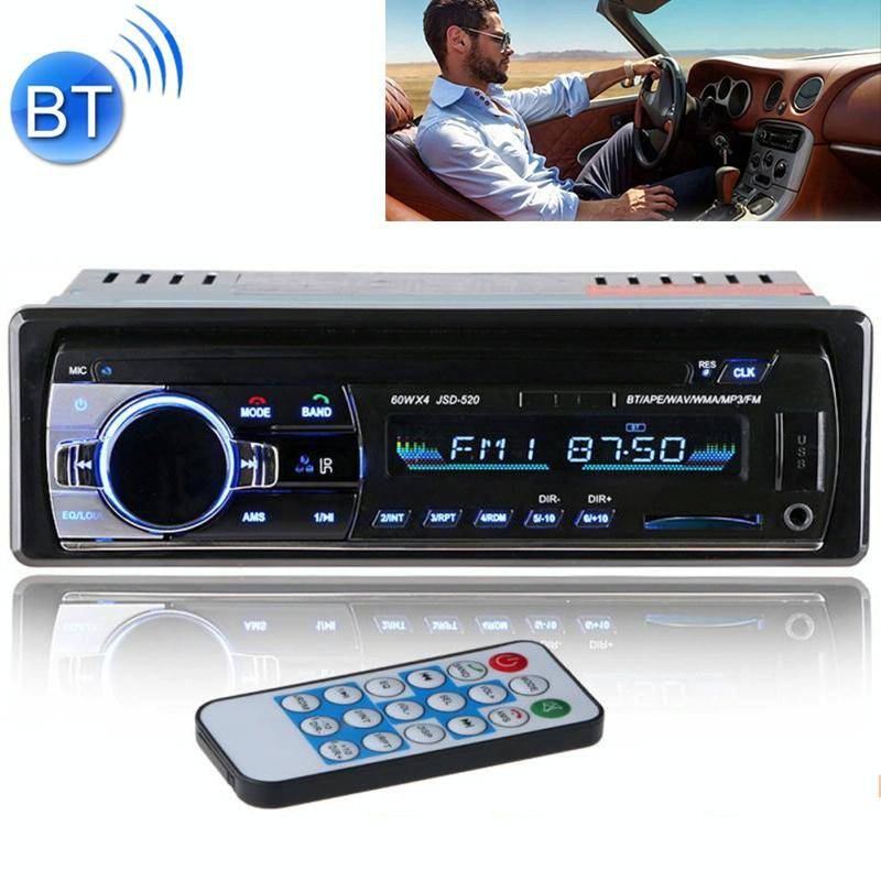JSD-520 Car Stereo Radio MP3 Audio Player Support Bluetooth Hand-free Calling / FM / USB / SD, Or...