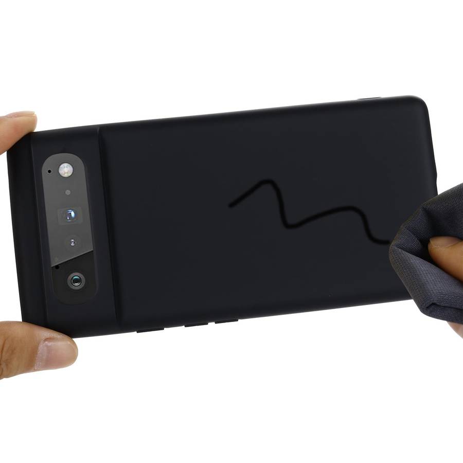 For Google Pixel 6 Pure Color Liquid Silicone Shockproof Full Coverage Case(Black)