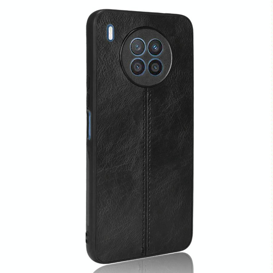 For Huawei nova 8i / Honor 50 Lite Sewing Cow Pattern Skin Phone Case(Black)