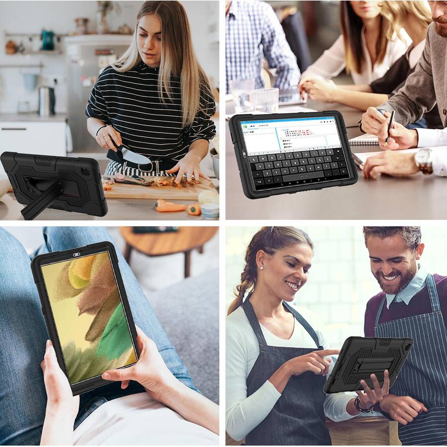 For Samsung Galaxy Tab A7 Lite T220 / T225 Contrast Color Robot Shockproof Silicone + PC Protecti...