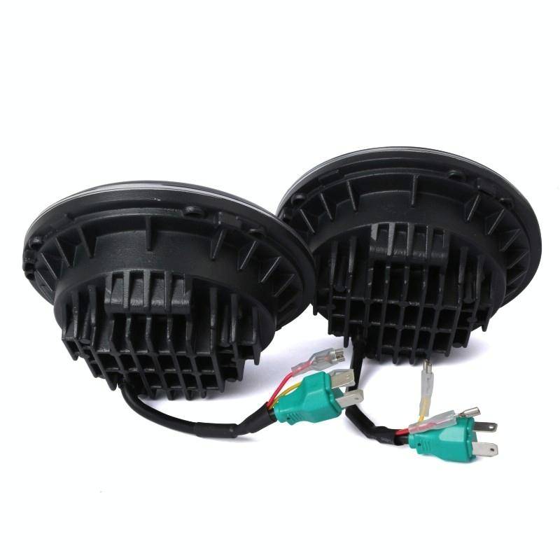 2 PCS 7 inch IP68 Waterproof 6500K 75W CREE LED Headlight Hi/Lo Beam Driving Lamp for Jeep Wrangl...