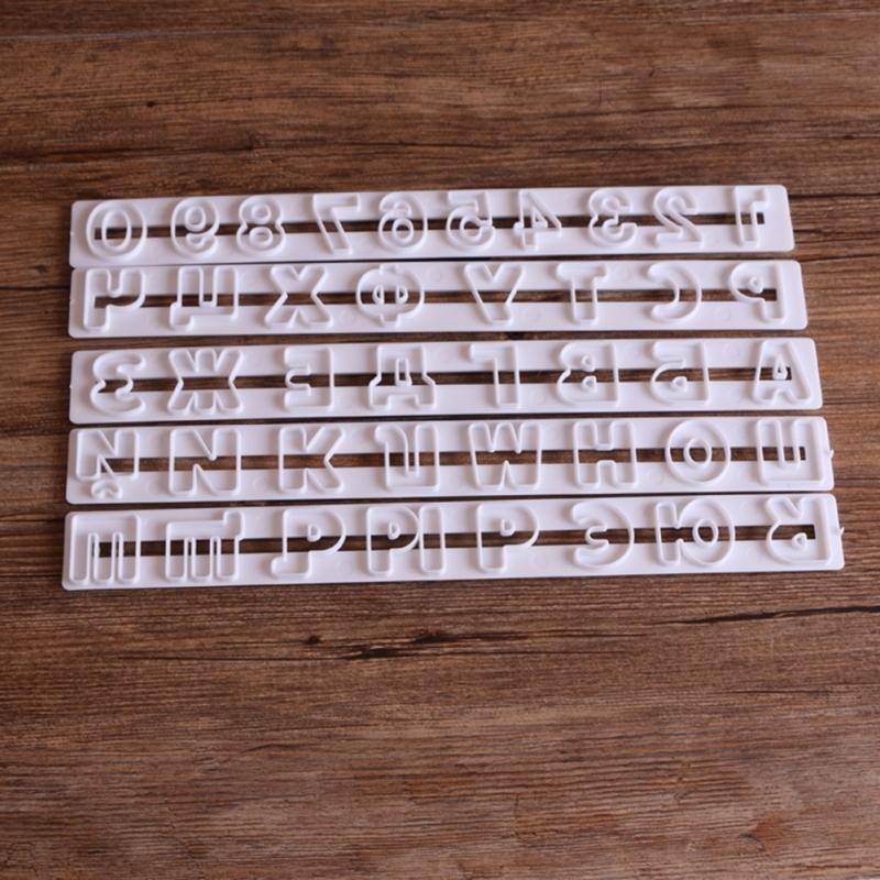 Russian Letters Fondant Molds Embosser Sugar Craft Alphabet Moulds Cake Dessert Decor DIY Bakewar...