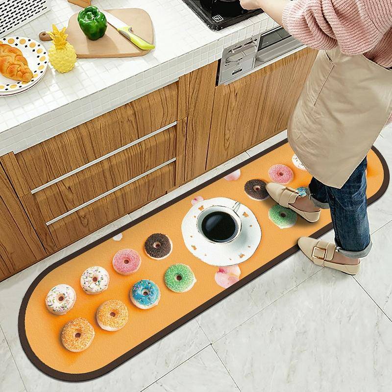 PVC Kitchen Non-Slip Floor Stickers Thickened Stickers Household Waterproof Floor Mats, Specifica...