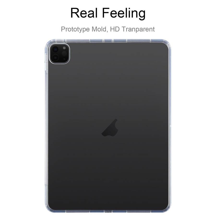 Clear Acrylic Shockproof TPU Tablet Case For iPad Pro 12.9 2022 / 2021 / 2020(Transparent)