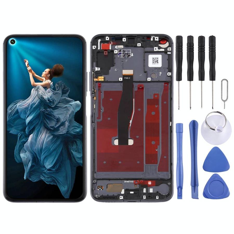 OEM LCD Screen for Huawei Honor 20 Digitizer Full Assembly with Frame(Black)