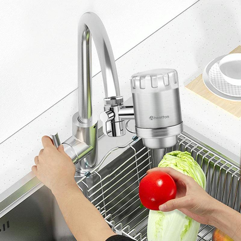 WHEELTON WHT-F202 Kitchen Faucet Filter Water Purifier Ceramic Core Stainless Steel Filter