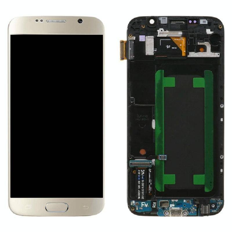 Original Super AMOLED LCD Screen For Samsung Galaxy S6 SM-G920F Digitizer Full Assembly with Fram...