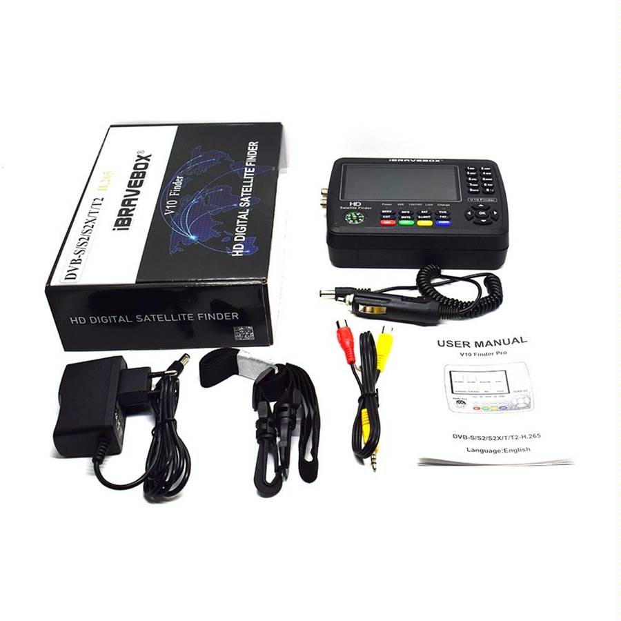 iBRAVEBOX V10 Finder Pro 4.3 inch Display Digital Satellite Meter Signal Finder, Support DVB-S/S2...