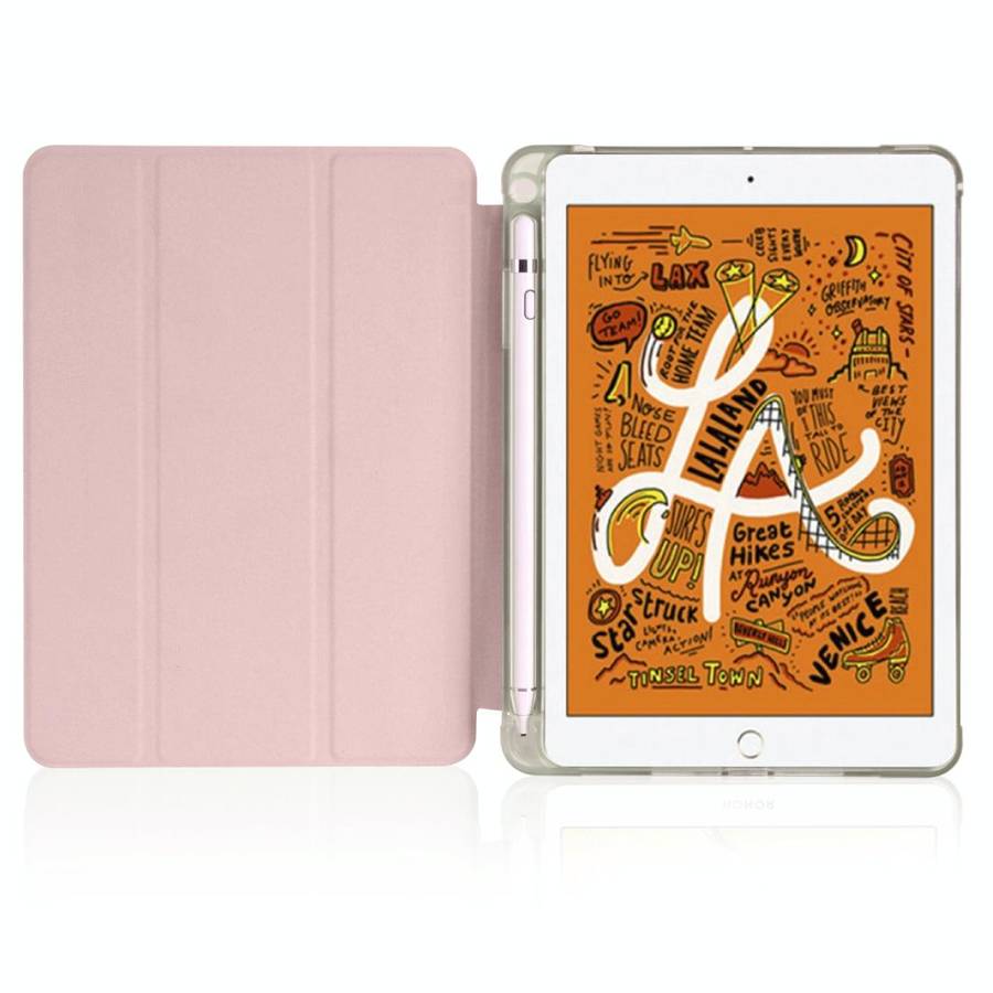 For iPad Mini 5 / Mini 4 3-folding Horizontal Flip PU Leather + Shockproof TPU Case with Holder &...