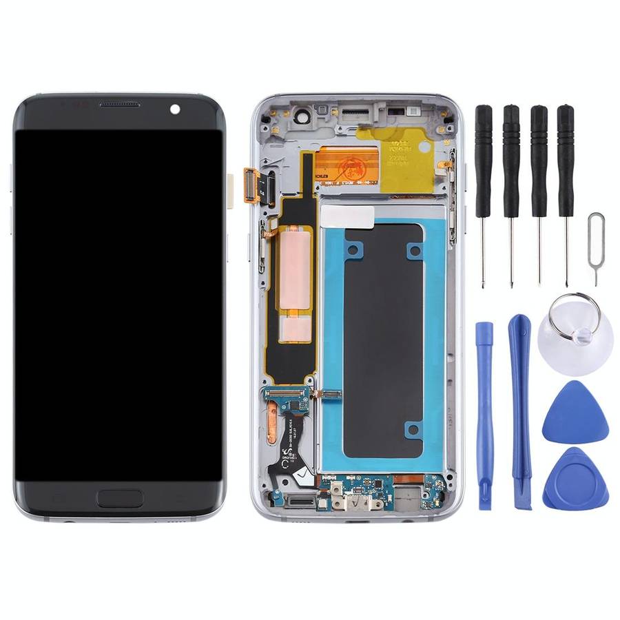 OLED LCD Screen for Samsung Galaxy S7 Edge / SM-G935F Digitizer Full Assembly with Frame (Black)