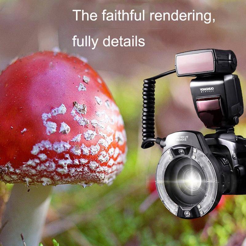 For Canon TTL Oral Insect Insect Teeth Ring Light YONGNUO YN-14EX II Macro Ring Flash Speedlite