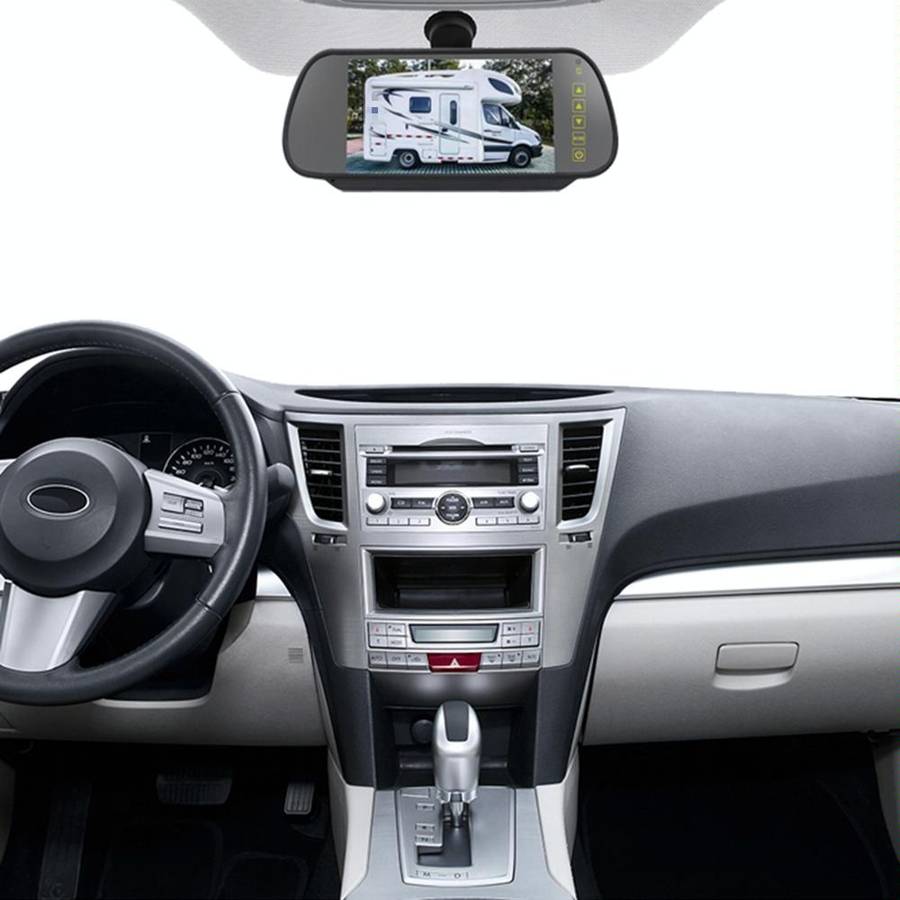 PZ468 Car Waterproof 170 Degree Brake Light View Camera + 7 inch Rearview Monitor for Mercedes-Be...