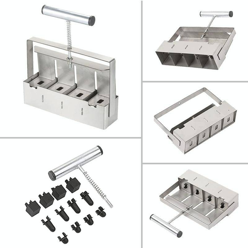 Handheld Seedling Soil Blocker Makes Four 2 by 2 Inches Soil Blocks for Garden Prep(Square)