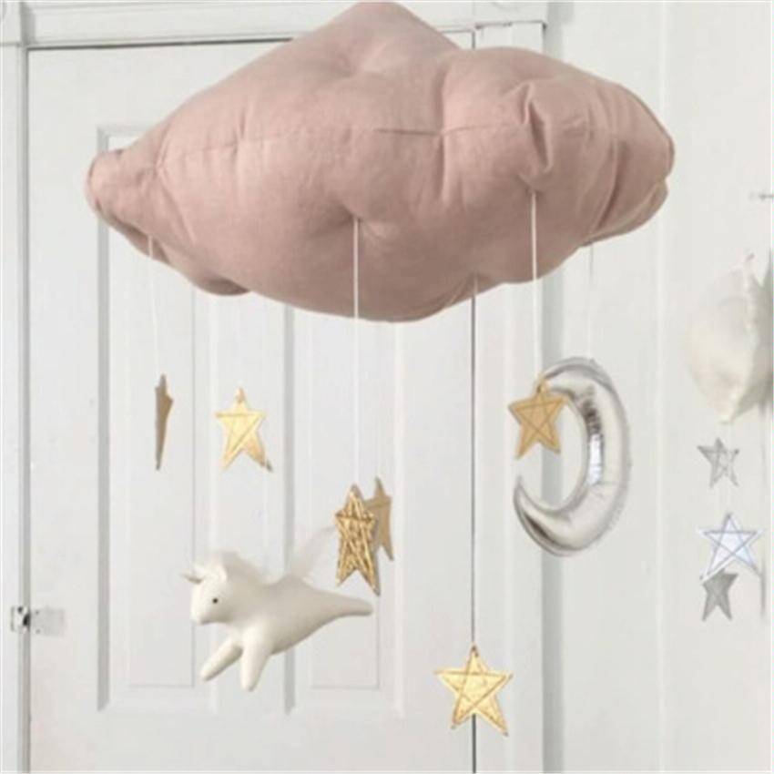 Baby Nursery Ceiling Mobile Party Decoration Clouds Moon Stars Hanging Decorations Kids Room Deco...