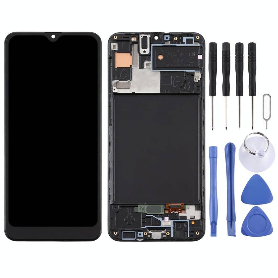 TFT LCD Screen for Samsung Galaxy A30s  Digitizer Full Assembly with Frame (Black)