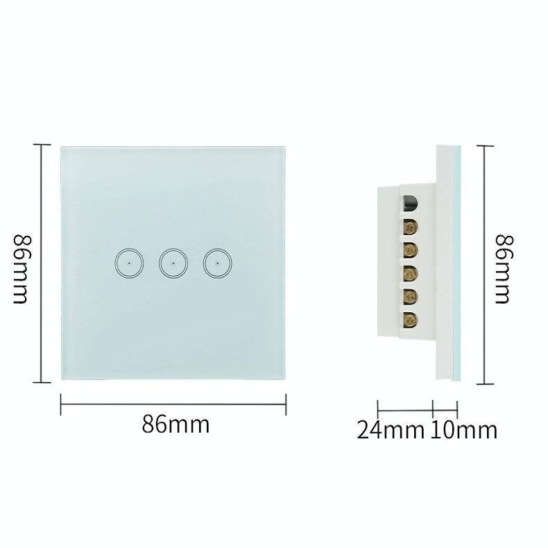 Wifi Wall Touch Panel Switch Voice Control Mobile Phone Remote Control, Model: White 1 Gang (Sing...
