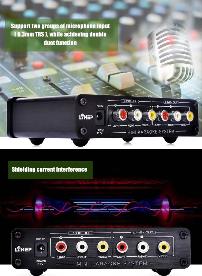 A933 Mini Karaoke Machine System Sound Mixer Amplifier for PC / TV / Mobile Phones, Support RCA i...