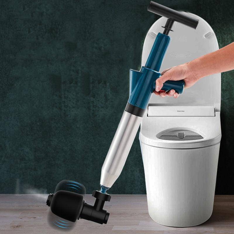Toilet Pipe Dredger Toilet Sewer Floor Drain Clogged Household High Pressure Pneumatic Tool(White)