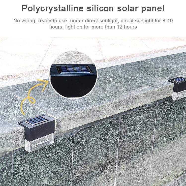 6 PCS LED Solar Deck Light Waterproof Garden / Home / Driveway / Stairs / Outside Wall
