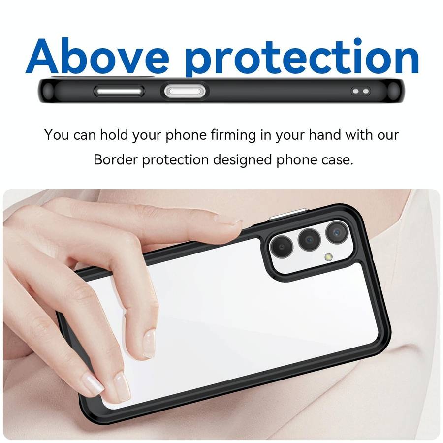 For Samsung Galaxy A24 4G Colorful Series Acrylic + TPU Phone Case(Black)