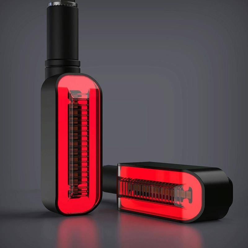 2 PCS D12V Motorcycle LED Waterproof Dynamic Blinker Side Lights Flowing Water Turn Signal Light ...