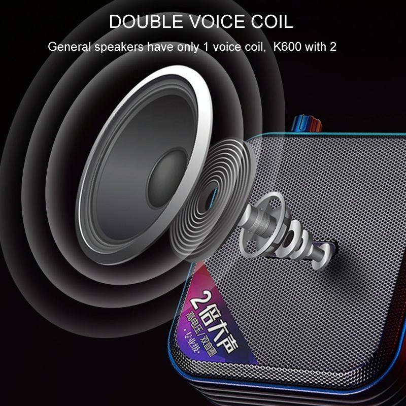 Rolton K600 7.4V Bluetooth Audio Speaker Megaphone Voice Amplifier Without Transmitter(Black)