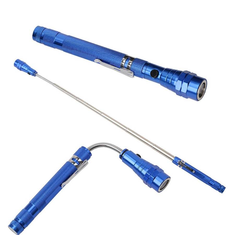 2 PCS 1W Flexible Magnet Camping Fishing Telescopic 360 Degrees Head Flashlight Outdoor Torch Mag...