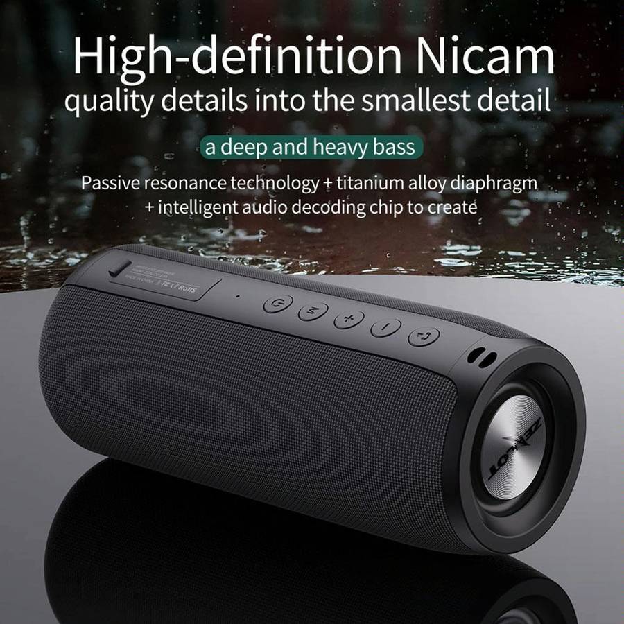 ZEALOT S51 Portable Stereo Bluetooth Speaker with Built-in Mic, Support Hands-Free Call & TF Card...