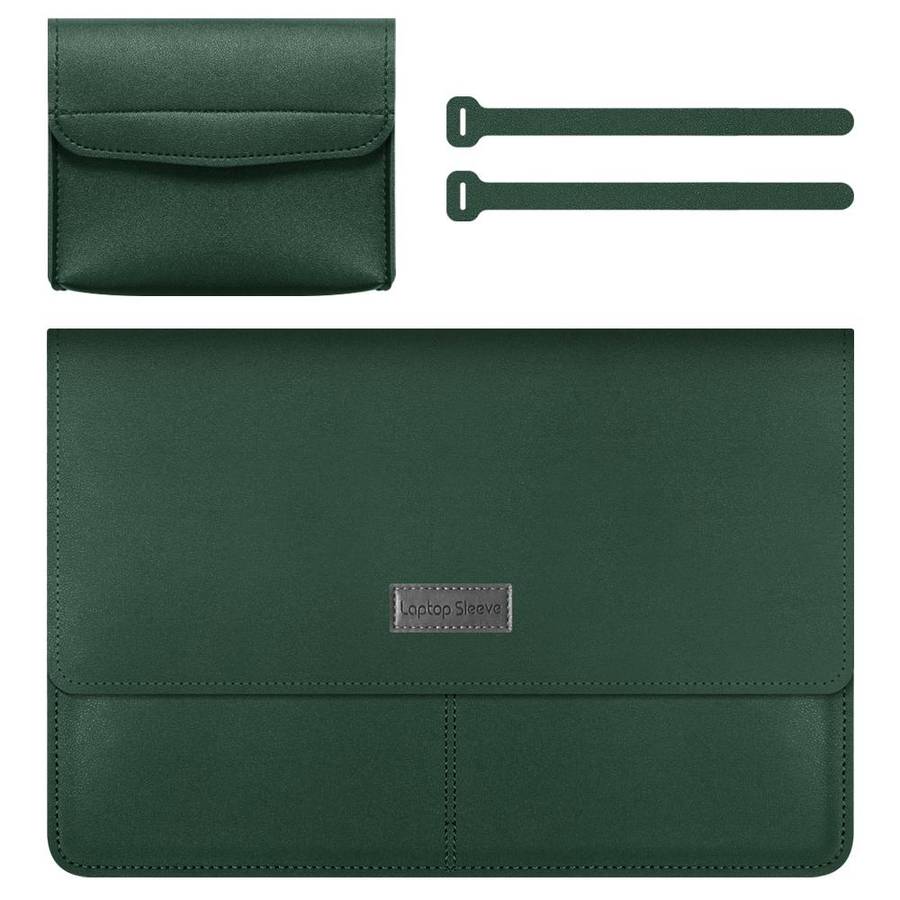 Litchi Pattern PU Leather Waterproof Ultra-thin Protection Liner Bag Briefcase Laptop Carrying Ba...