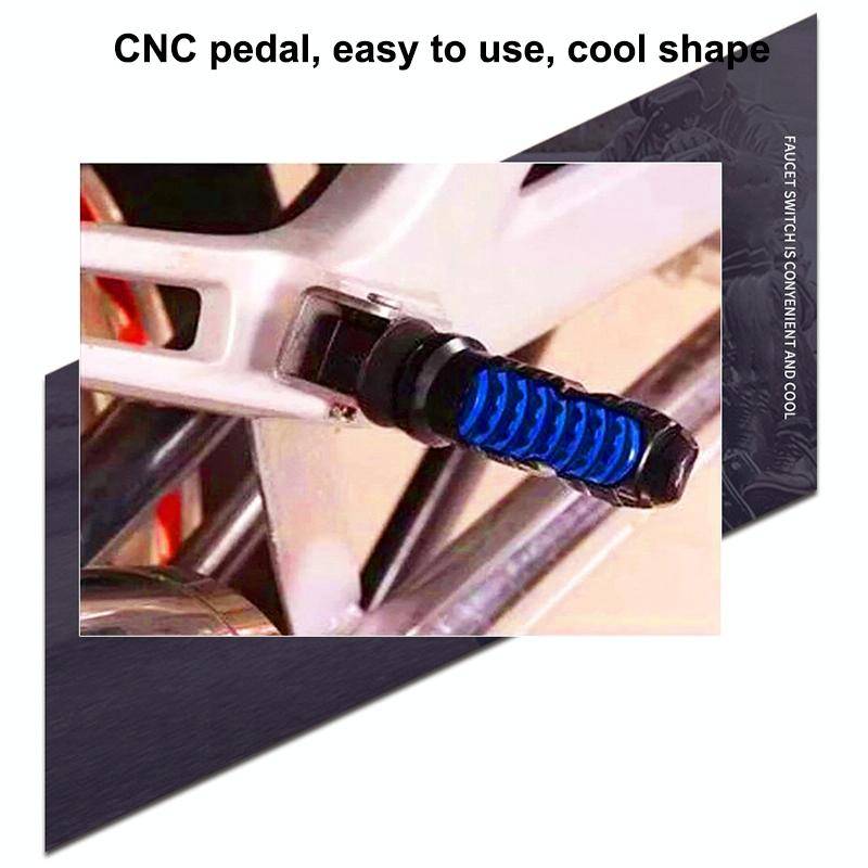Universal Motor Bike Footpegs Foot Rests Rear Pedals Set Motorcycle Modification Accessories(Black)