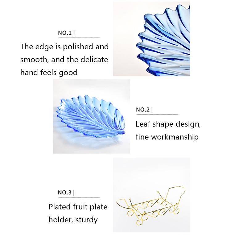 Acrylic Leaf Shape Fruit Tray and Shelf, Style: Shelf (Golden)