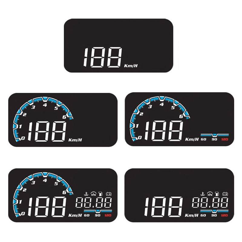H300 Car 5 inch OBD HUD Head-up Display Support Engine Failure Alarm / Water Temperature Alarm Vo...
