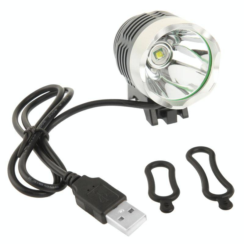 3 Modes USB CREE XML T6 LED Headlamp / Bicycle Light, Luminous Flux: 900lm, Cable Length: 1.5m