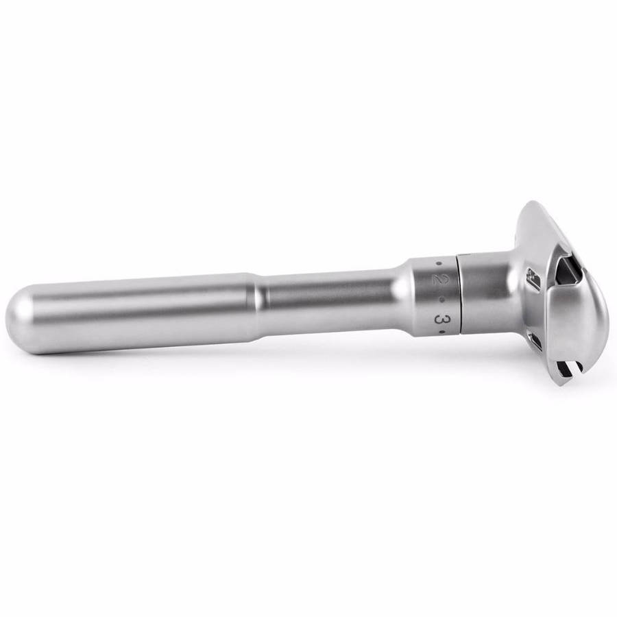 Adjustable Safety Razor Double Edge Classic Mens Shaving Hair Removal Shaver with 5 Blades(Silver...