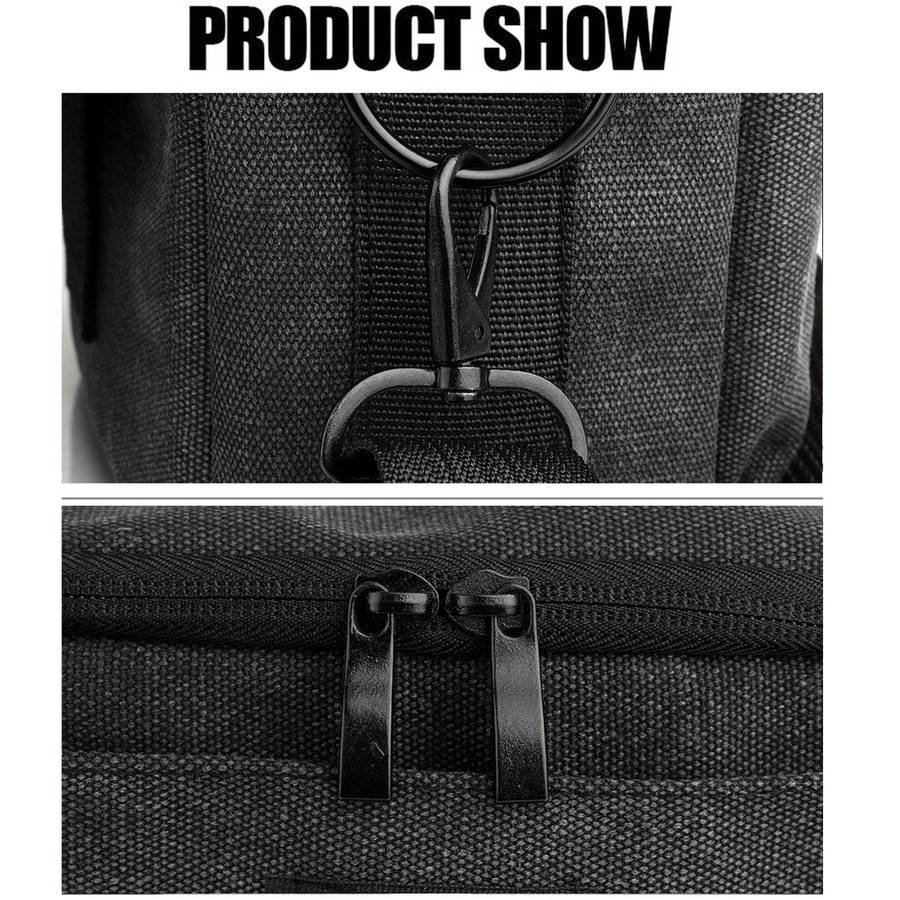 Universal DSLR Camera Shoulder Bag Canvas Photo Handbag, External size: 19 x 17 x 10mm(Black)