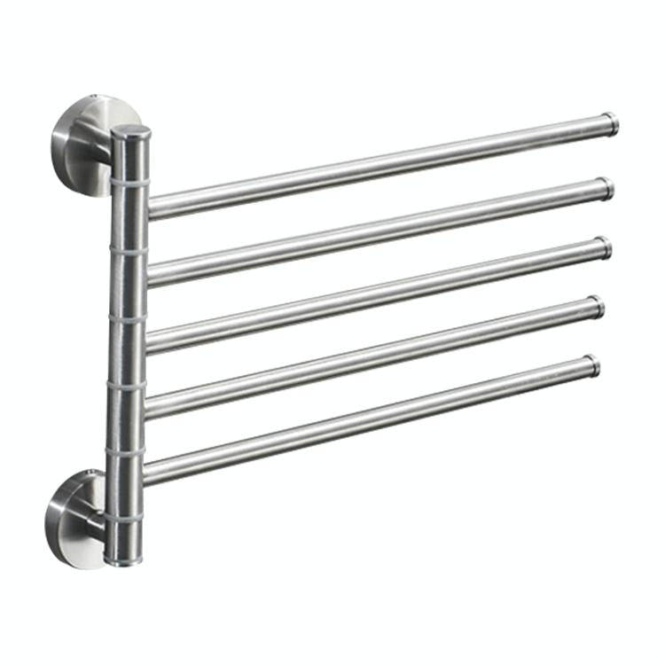 Stainless Steel Towel Bar Rotating Towel Rack Bathroom Kitchen Wall-mounted Towel Polished Rack H...